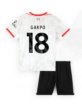 Liverpool Cody Gakpo #18 Ausweichtrikot für Kinder 2024-25 Kurzarm (+ Kurze Hosen)